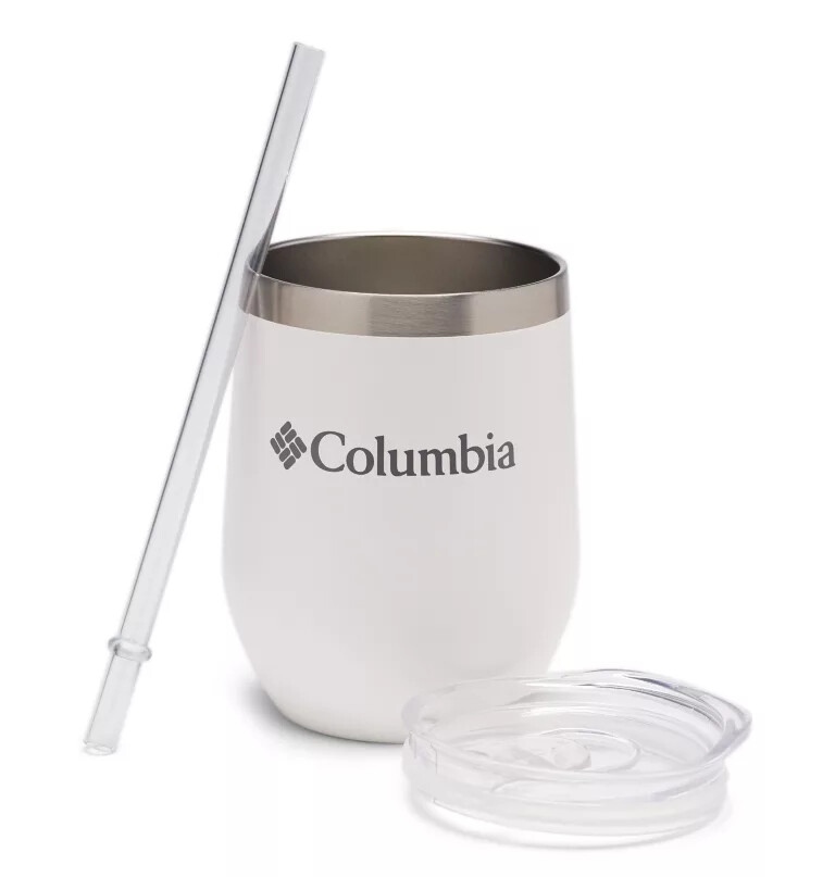 insulated tumbler with straw - 12 ounces
