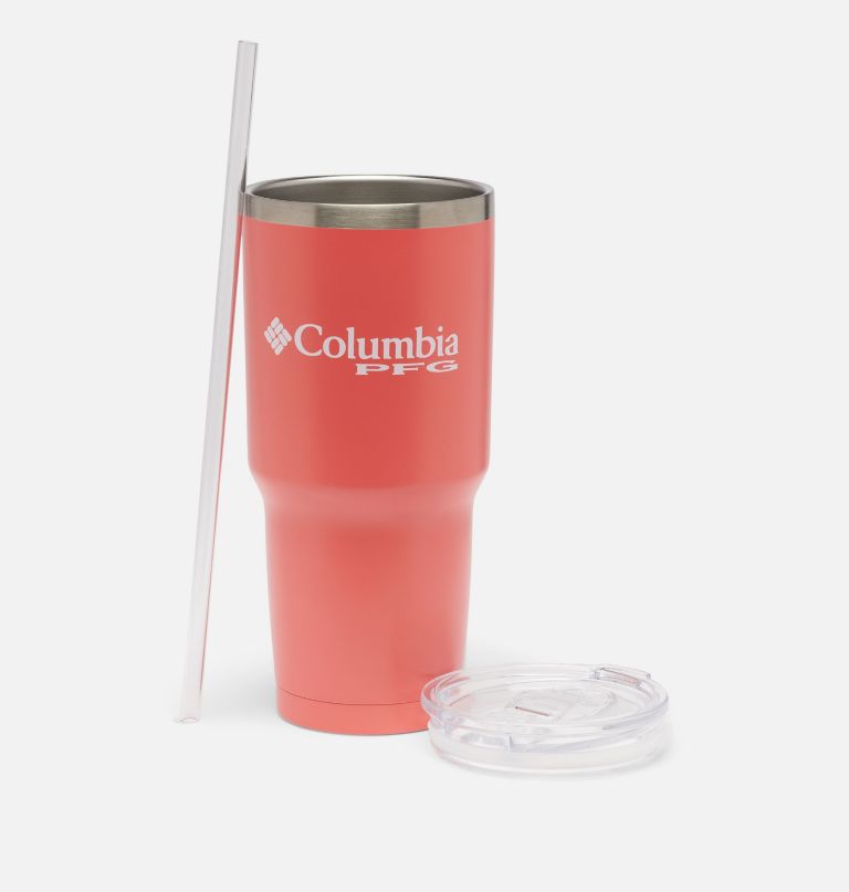 stainless steel vacuum tumbler with straw - 30 oz