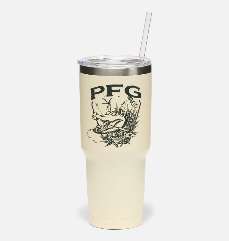 stainless steel vacuum tumbler with straw - 30 oz