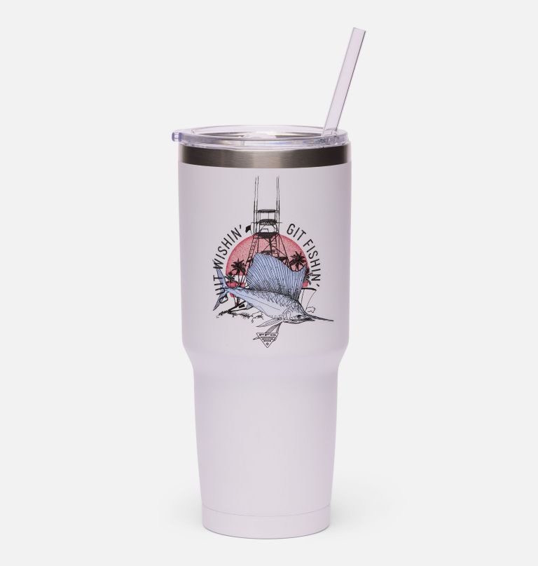 stainless steel vacuum tumbler with straw - 30 oz