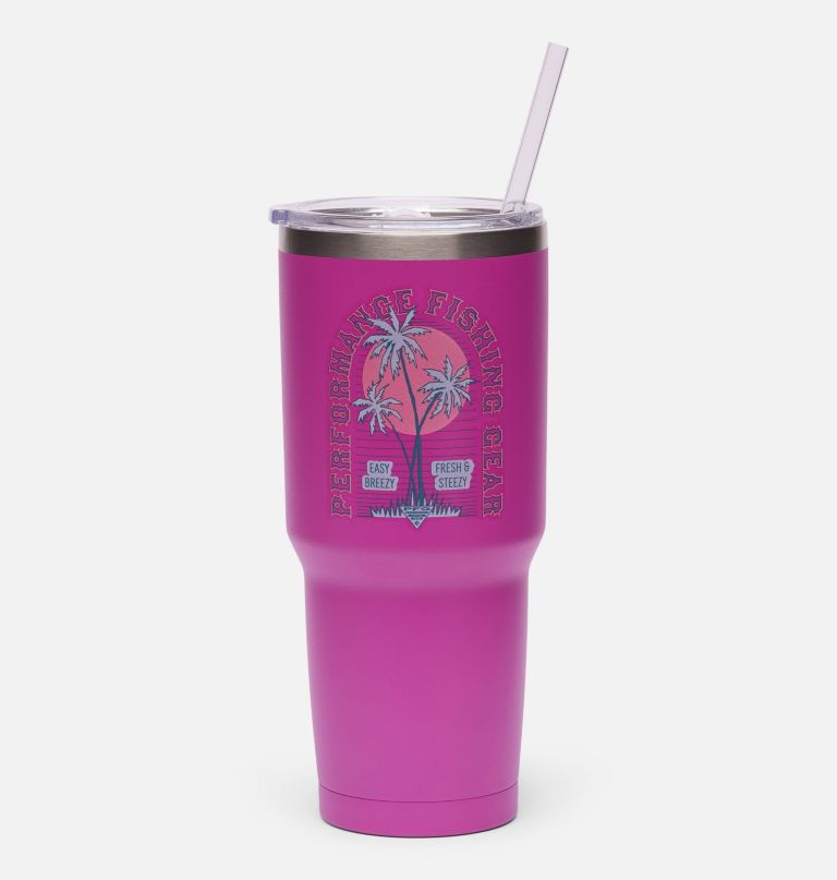 stainless steel vacuum tumbler with straw - 30 oz