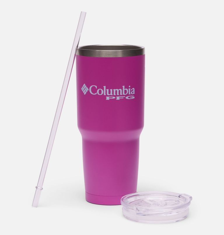 stainless steel vacuum tumbler with straw - 30 oz