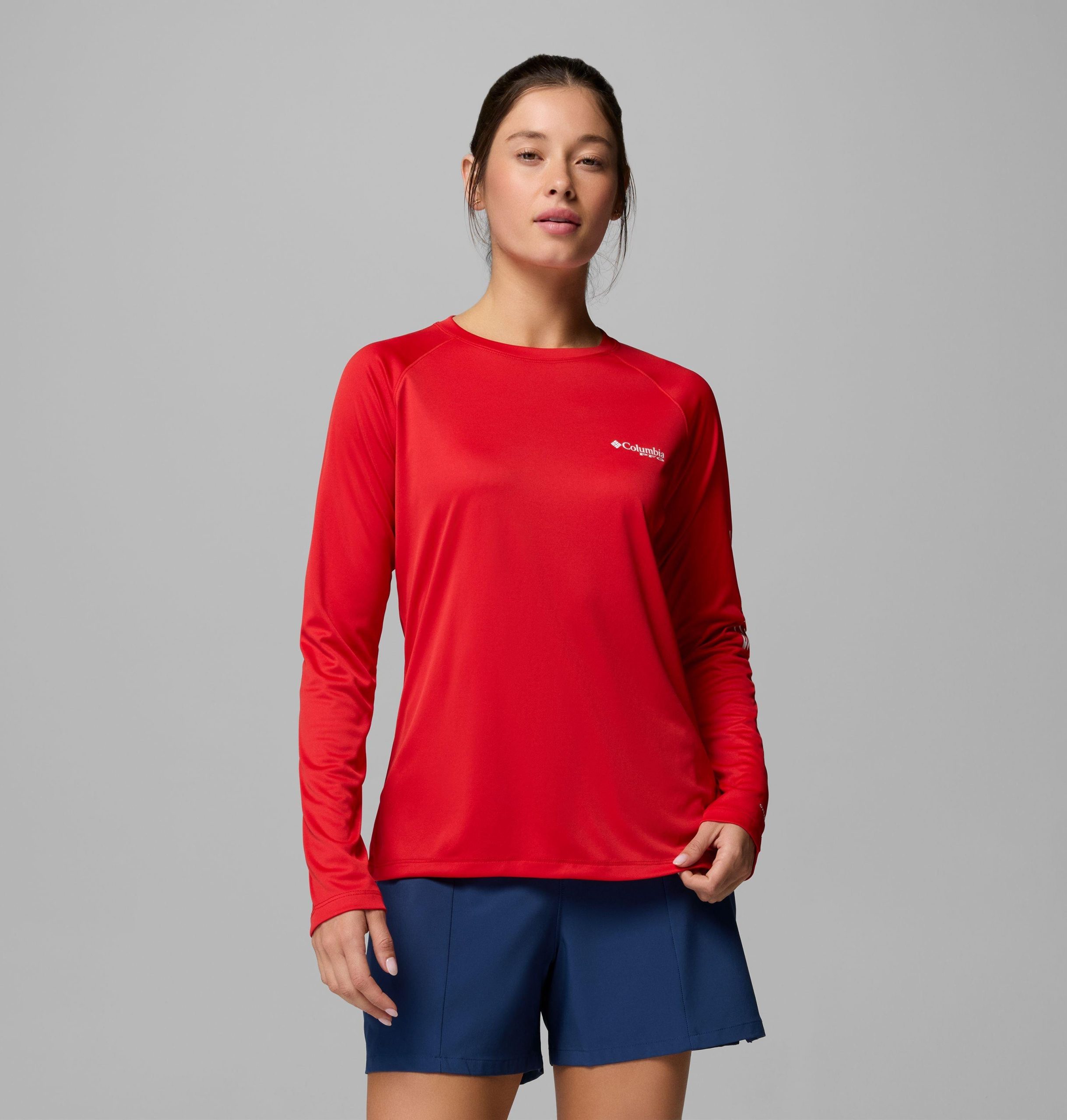 dames pfg tidal sands t-shirt met lange mouwen