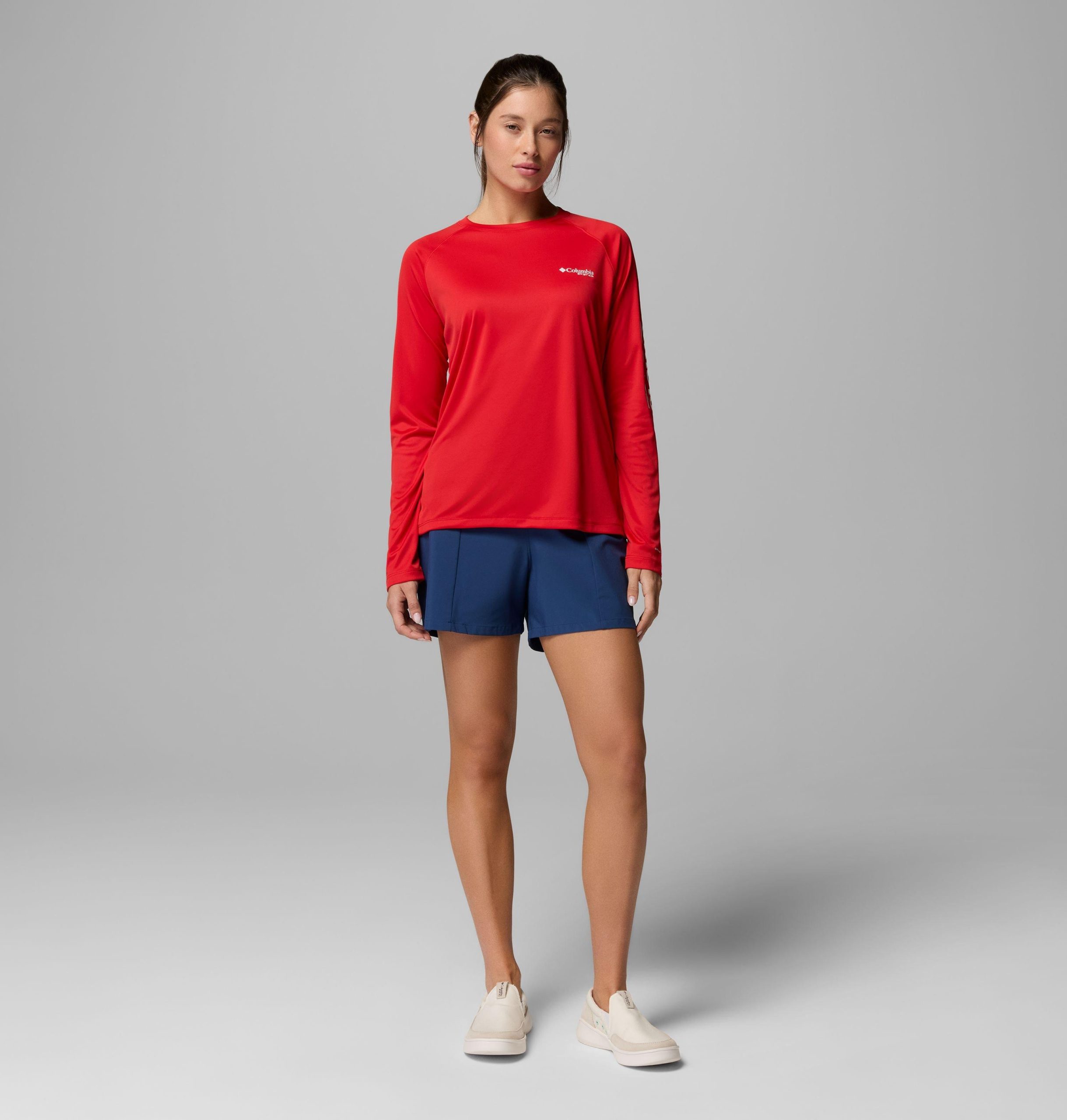 dames pfg tidal sands t-shirt met lange mouwen
