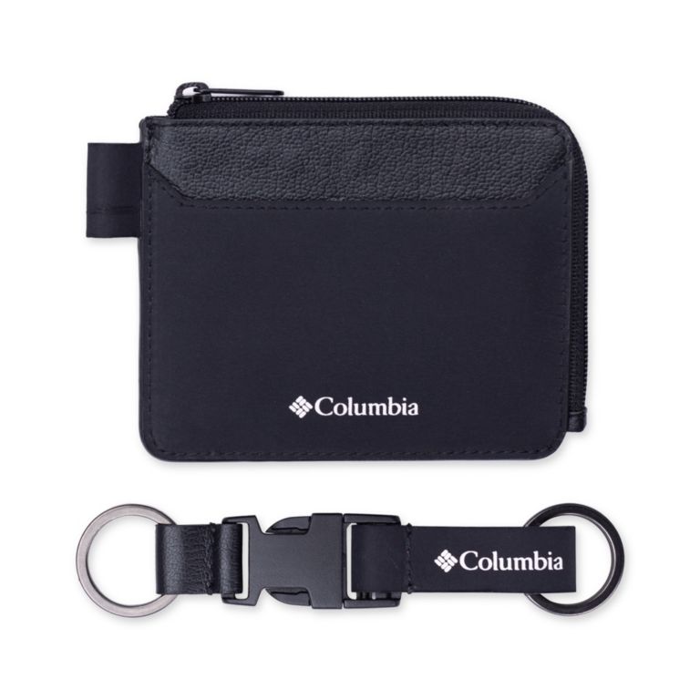 half-zip wallet with keychain