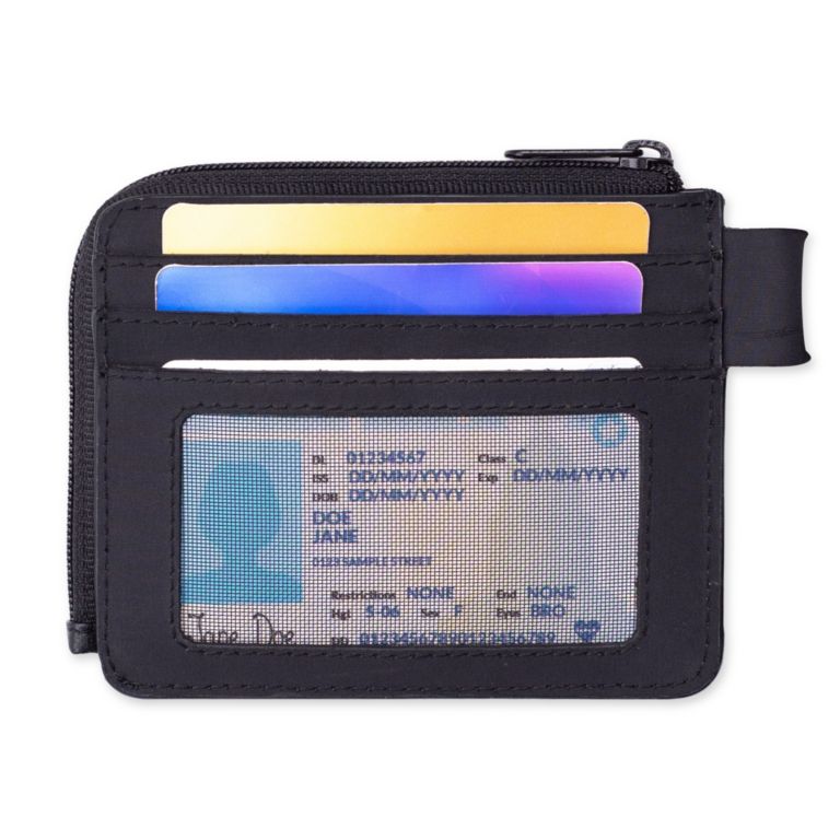 half-zip wallet with keychain
