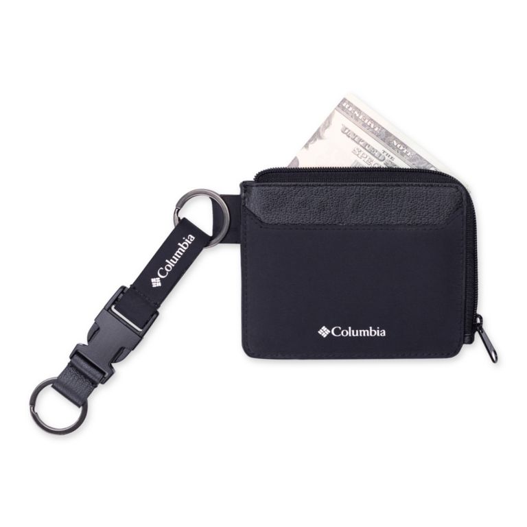 half-zip wallet with keychain