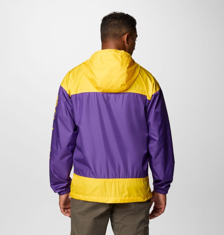 men collegiate flash challenger ii windbreaker - lsu