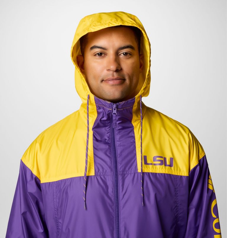 men collegiate flash challenger ii windbreaker - lsu