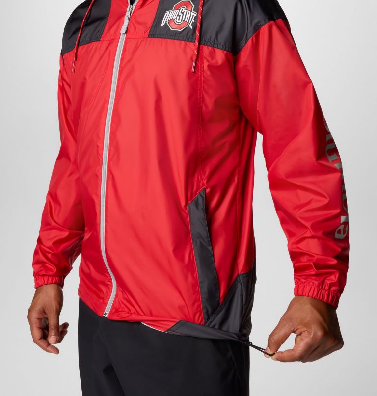 men collegiate flash challenger ii windbreaker - ohio state