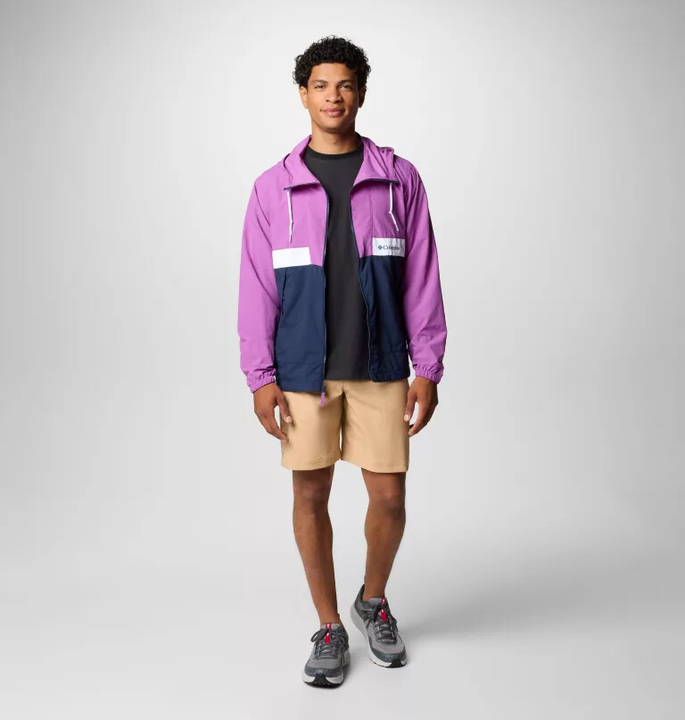 men spire valley hooded windbreaker