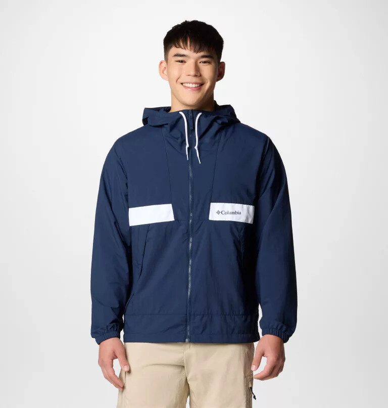 men spire valley hooded windbreaker