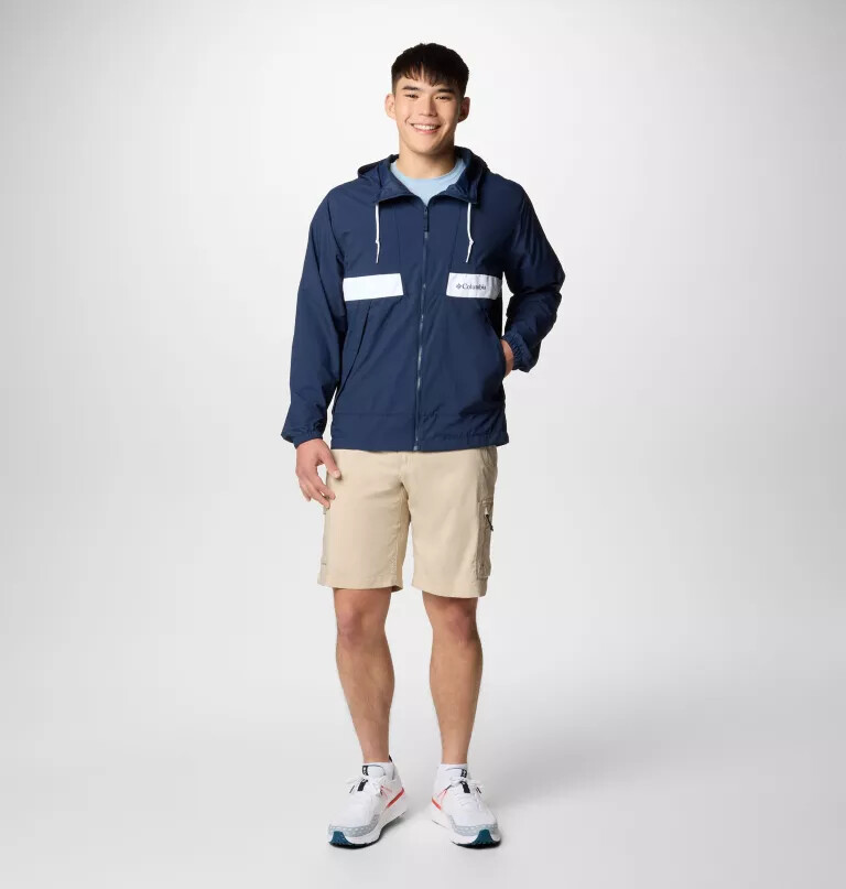 men spire valley hooded windbreaker